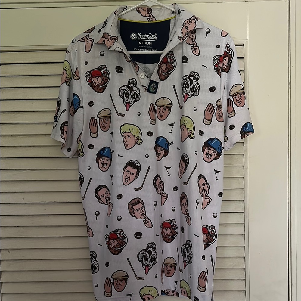 Skull & Bones White Novelty Print Polo Shirt